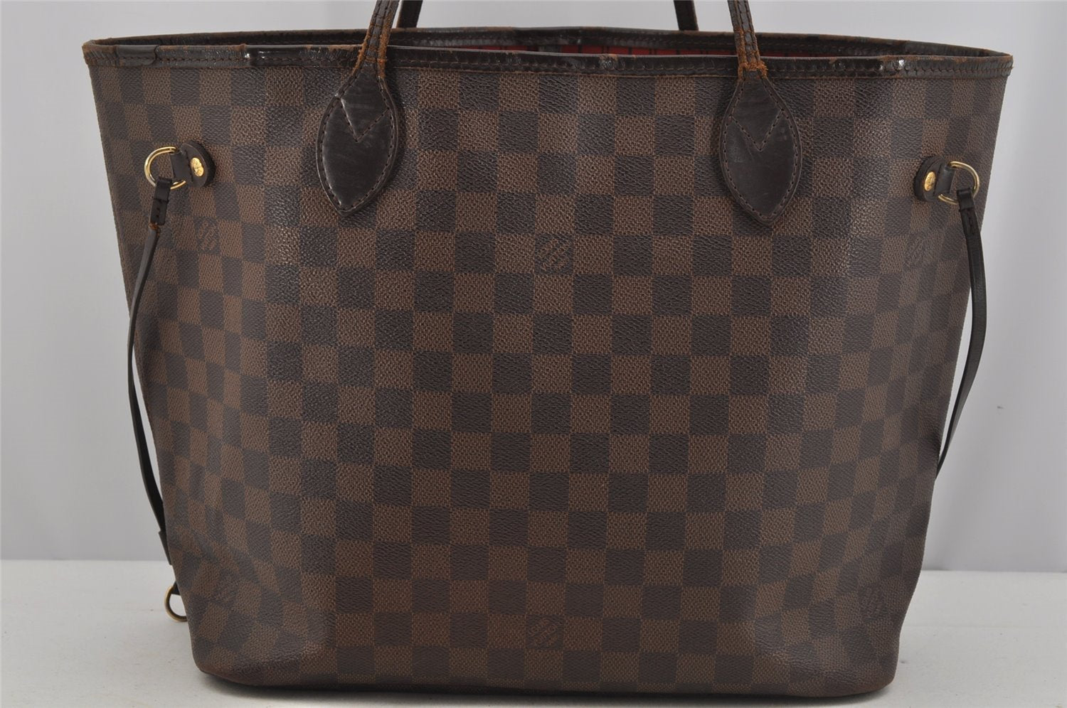 Authentic Louis Vuitton Damier Neverfull MM Shoulder Tote Bag N51105 LV 5417J