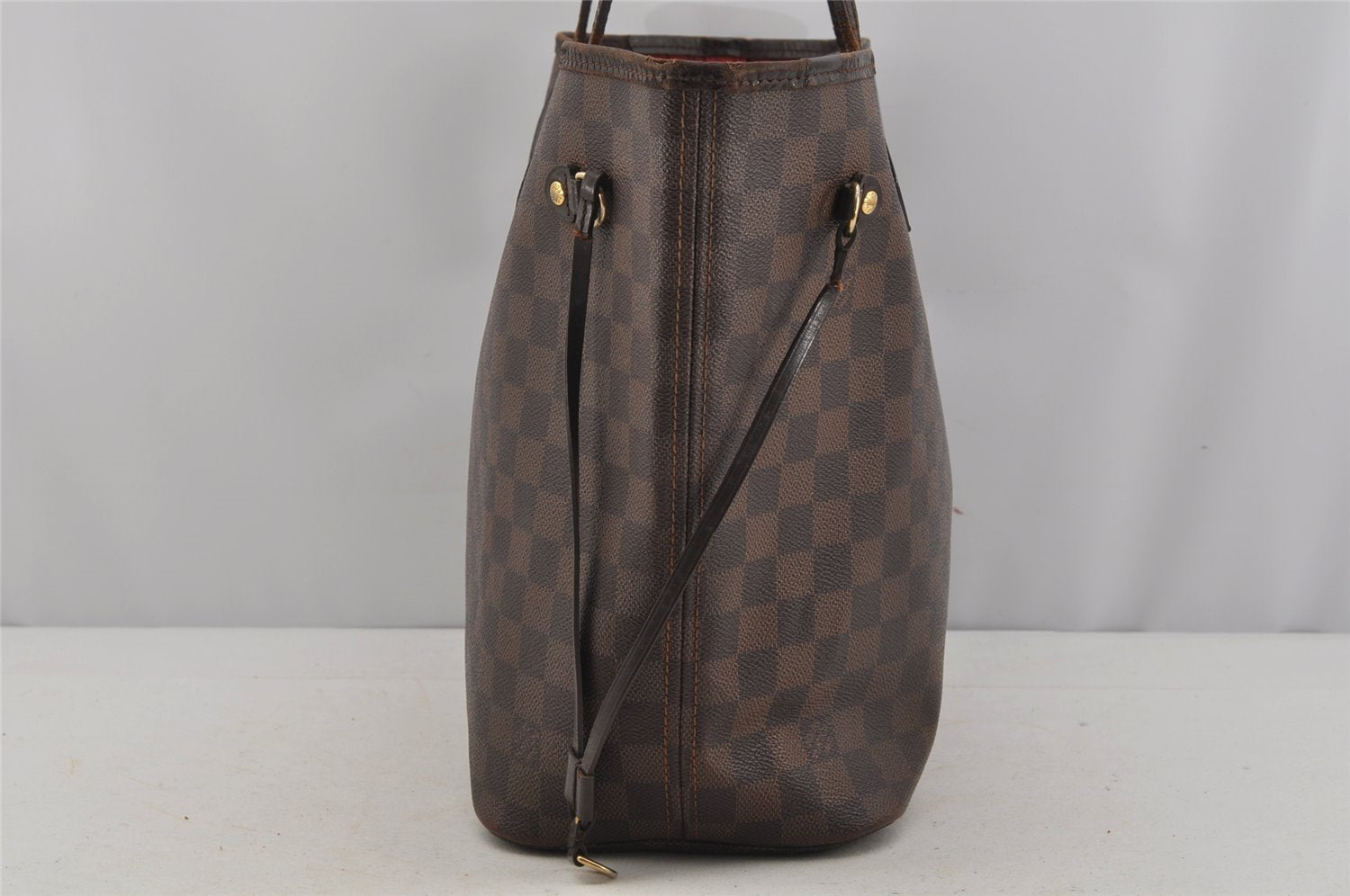 Authentic Louis Vuitton Damier Neverfull MM Shoulder Tote Bag N51105 LV 5417J