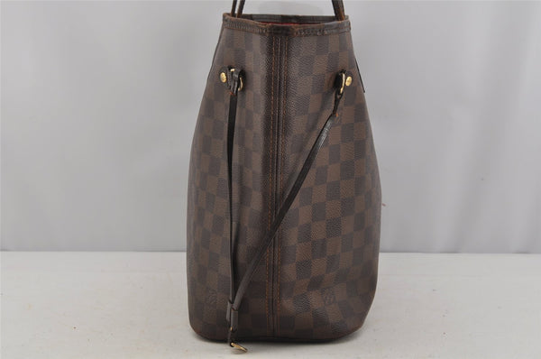 Authentic Louis Vuitton Damier Neverfull MM Shoulder Tote Bag N51105 LV 5417J