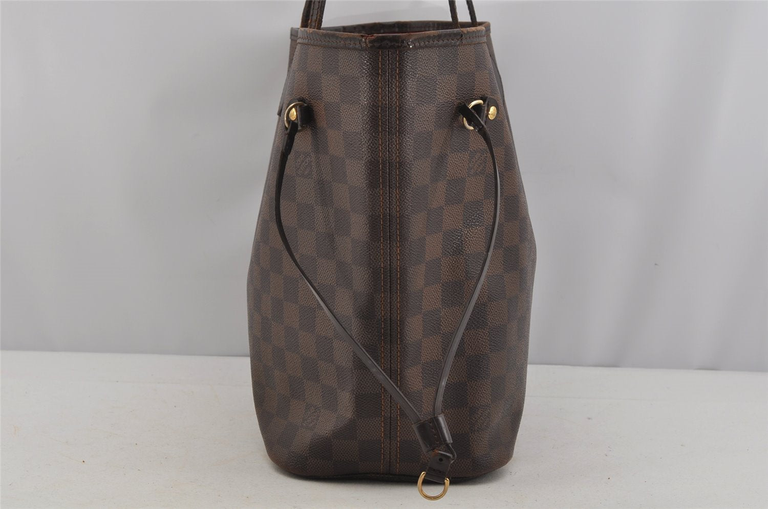 Authentic Louis Vuitton Damier Neverfull MM Shoulder Tote Bag N51105 LV 5417J