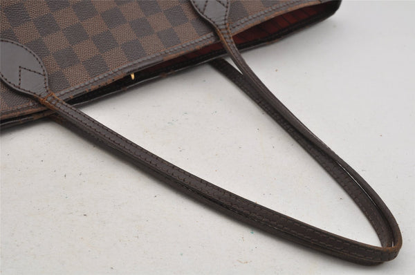 Authentic Louis Vuitton Damier Neverfull MM Shoulder Tote Bag N51105 LV 5417J
