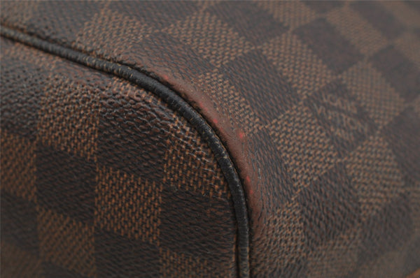 Authentic Louis Vuitton Damier Neverfull MM Shoulder Tote Bag N51105 LV 5417J