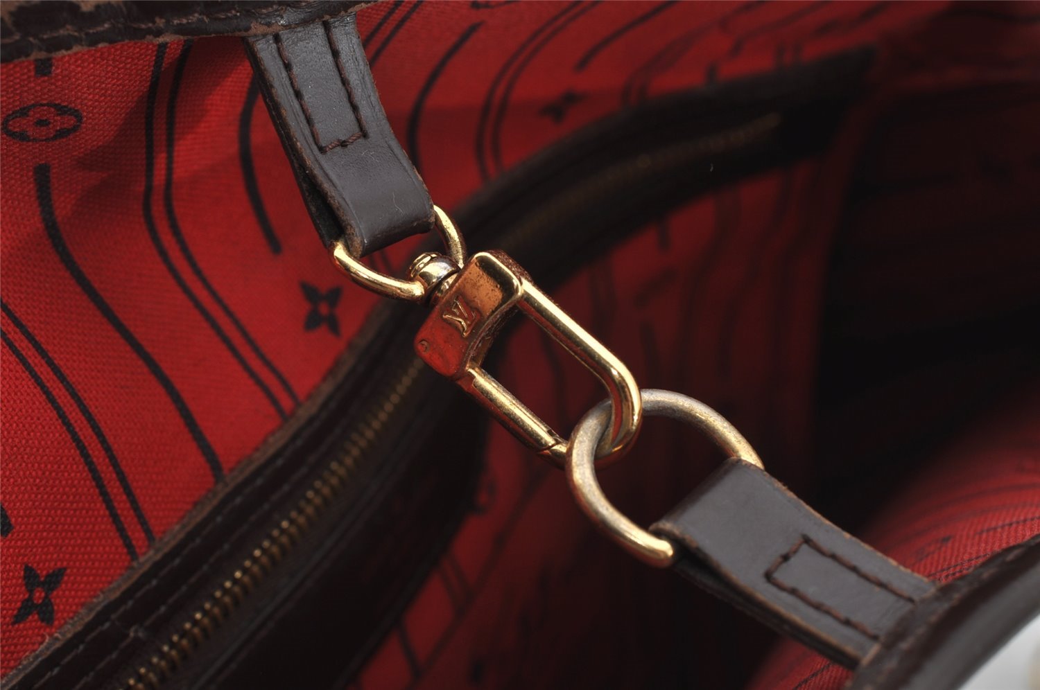 Authentic Louis Vuitton Damier Neverfull MM Shoulder Tote Bag N51105 LV 5417J
