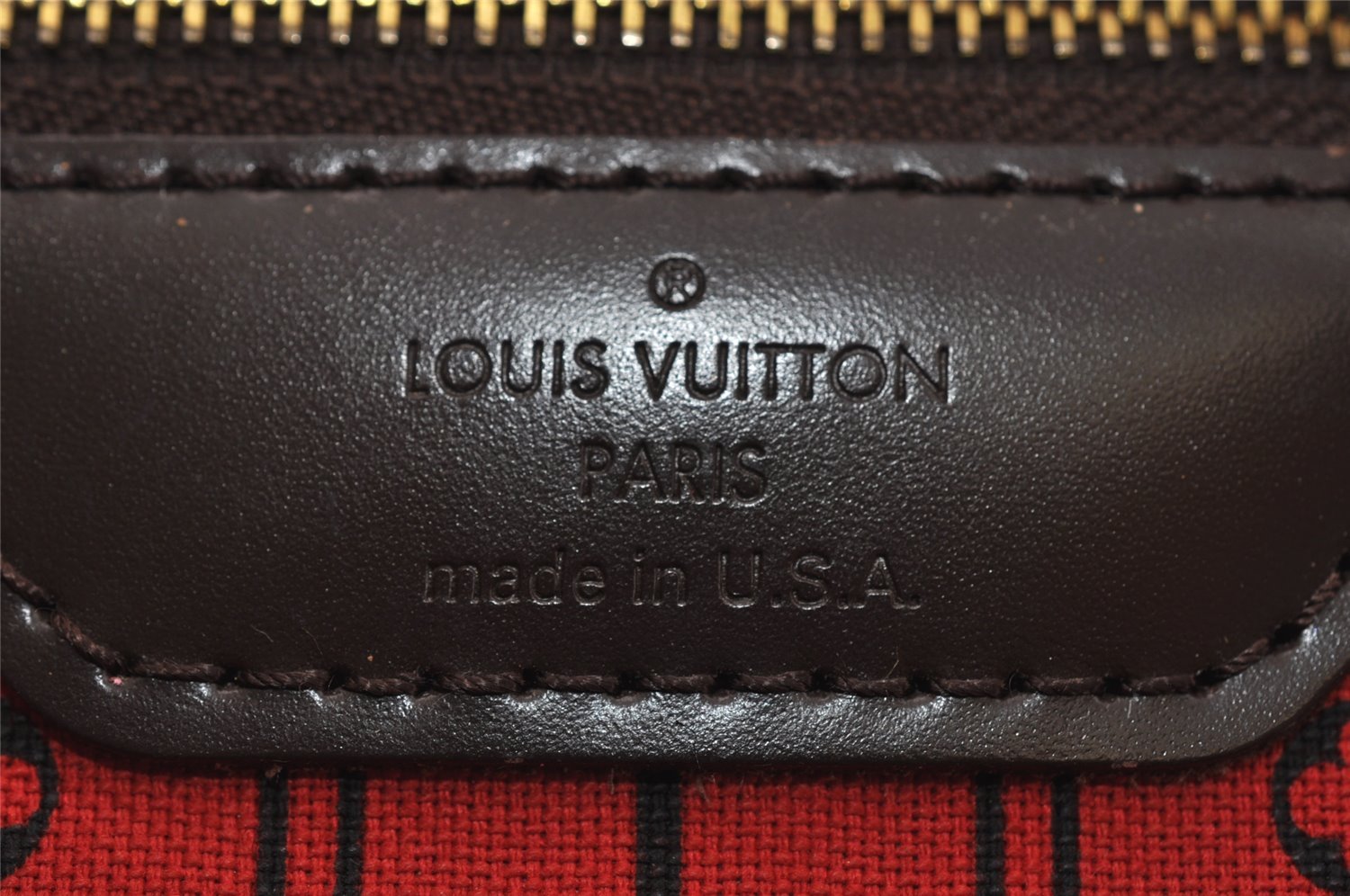 Authentic Louis Vuitton Damier Neverfull MM Shoulder Tote Bag N51105 LV 5552I