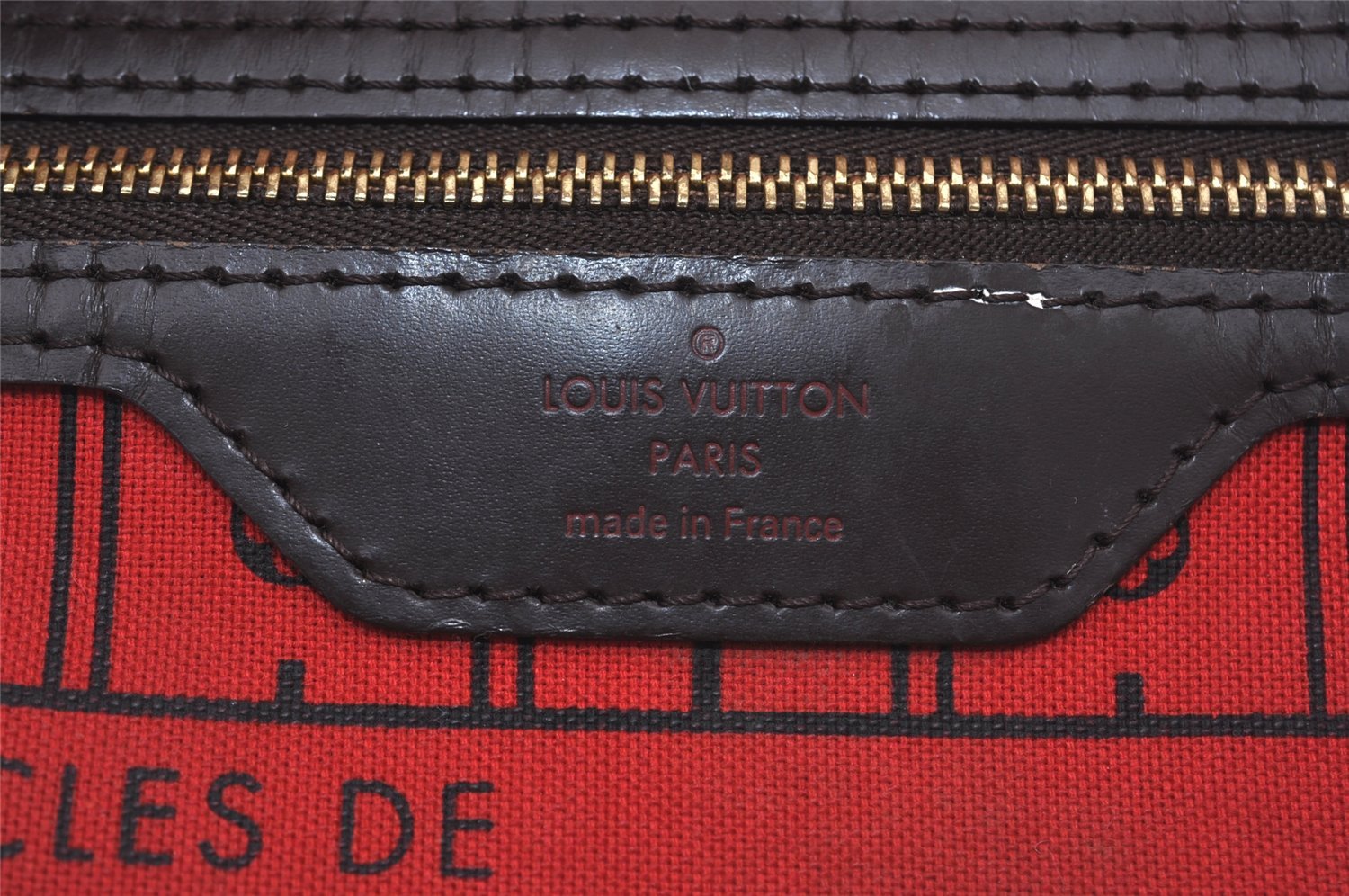 Authentic Louis Vuitton Damier Neverfull PM Shoulder Tote Bag N51109 LV 5714I