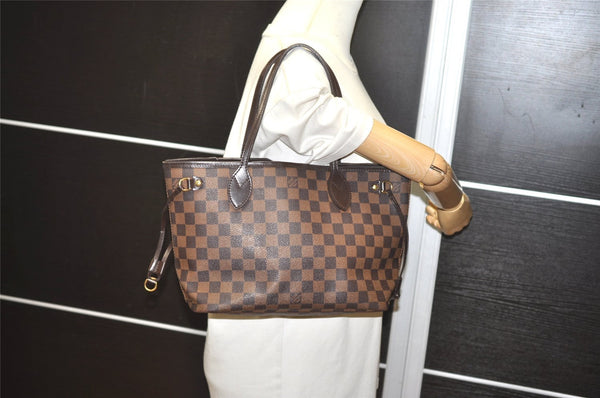 Authentic Louis Vuitton Damier Neverfull PM Shoulder Tote Bag N51109 LV 5714I