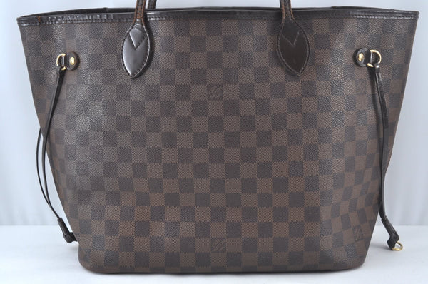 Authentic Louis Vuitton Damier Neverfull MM Shoulder Tote Bag N41358 LV 5808I