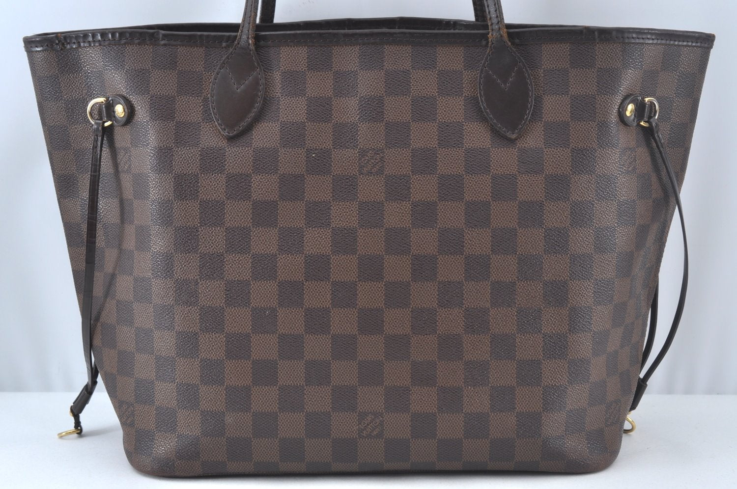 Authentic Louis Vuitton Damier Neverfull MM Shoulder Tote Bag N41358 LV 5808I