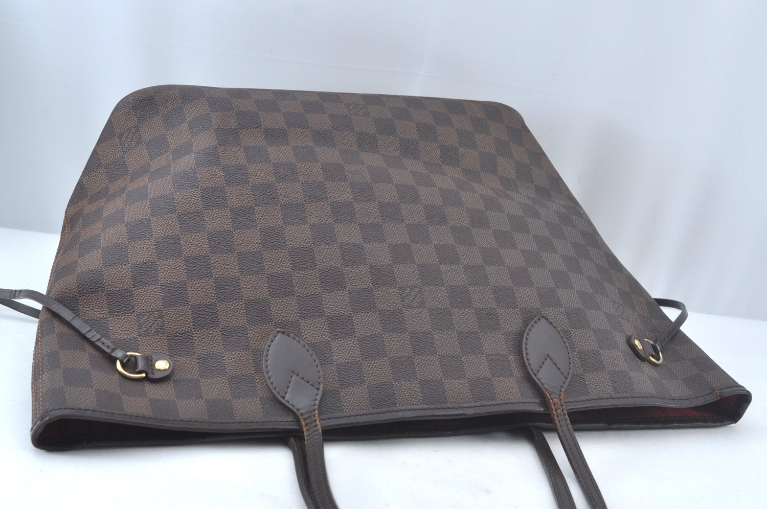 Authentic Louis Vuitton Damier Neverfull MM Shoulder Tote Bag N41358 LV 5808I