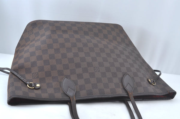 Authentic Louis Vuitton Damier Neverfull MM Shoulder Tote Bag N41358 LV 5808I