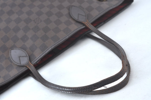 Authentic Louis Vuitton Damier Neverfull MM Shoulder Tote Bag N41358 LV 5808I