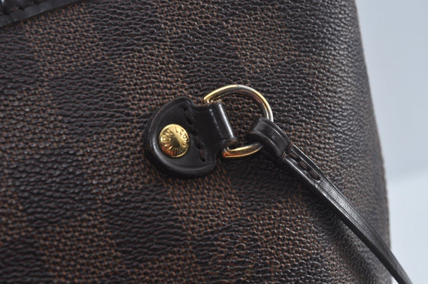 Authentic Louis Vuitton Damier Neverfull MM Shoulder Tote Bag N41358 LV 5808I