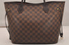 Authentic Louis Vuitton Damier Neverfull MM Shoulder Tote Bag N41358 LV 5869J