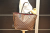 Authentic Louis Vuitton Damier Neverfull MM Shoulder Tote Bag N41358 LV 5869J