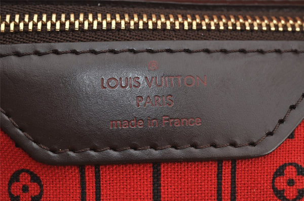 Authentic Louis Vuitton Damier Neverfull MM Shoulder Tote Bag N51105 LV 5895I