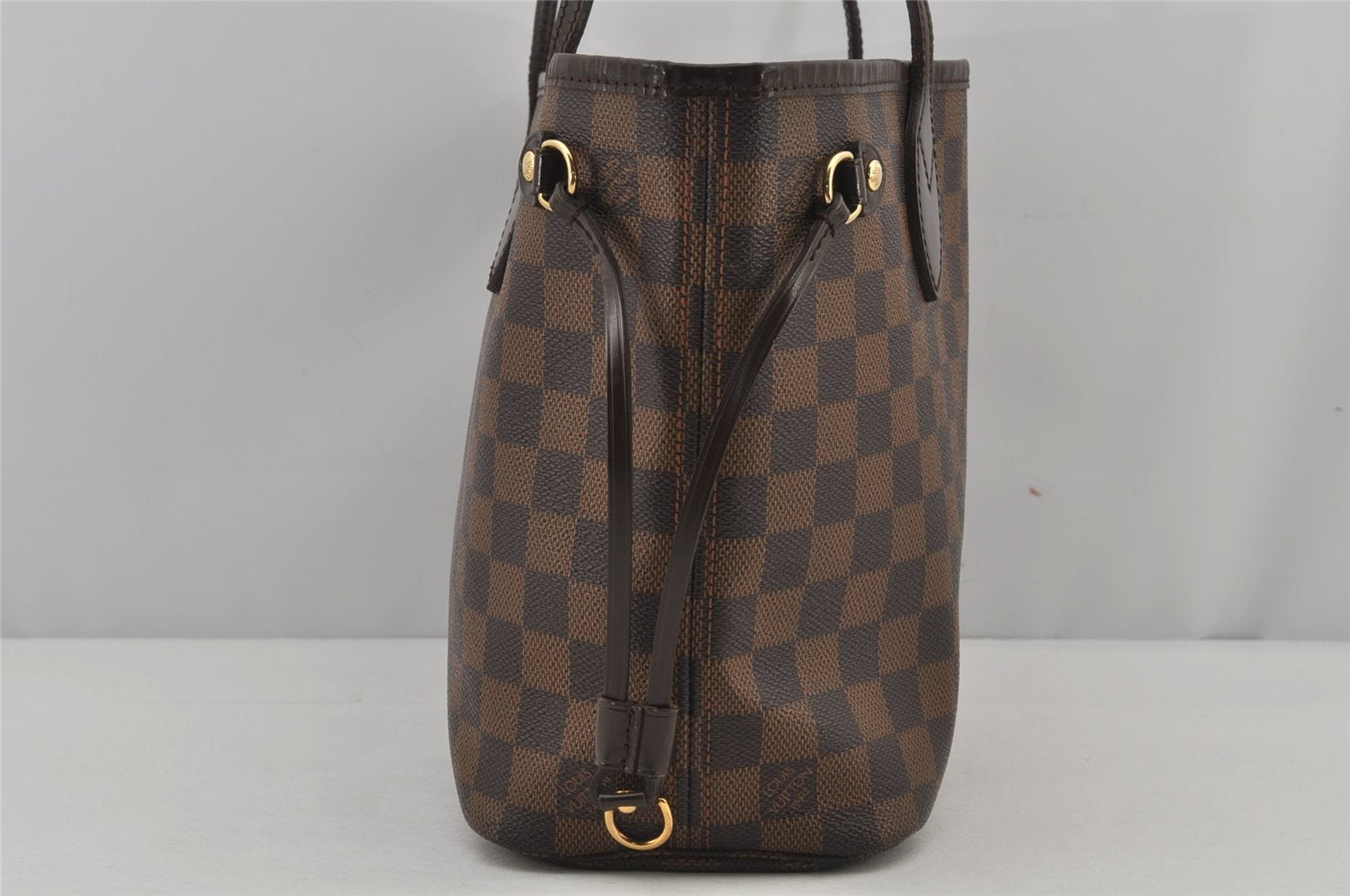 Authentic Louis Vuitton Damier Neverfull PM Shoulder Tote Bag N51109 LV 5899J