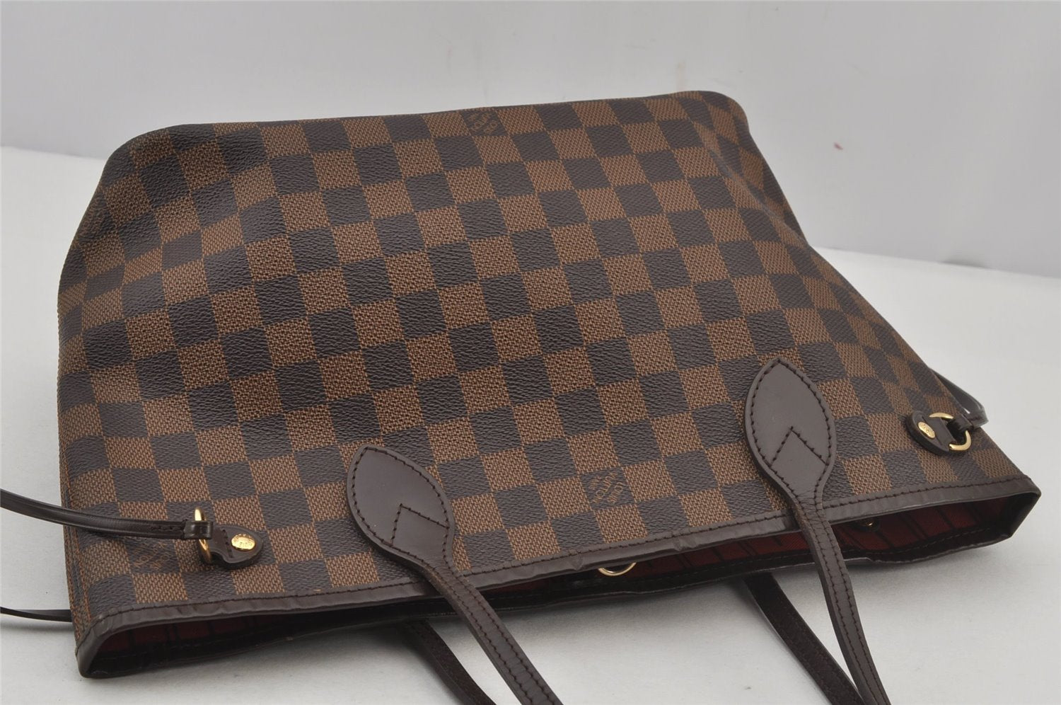Authentic Louis Vuitton Damier Neverfull PM Shoulder Tote Bag N51109 LV 5899J