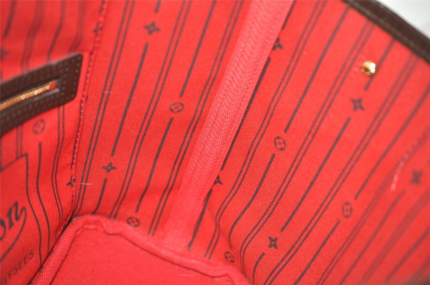 Authentic Louis Vuitton Damier Neverfull PM Shoulder Tote Bag N51109 LV 5899J