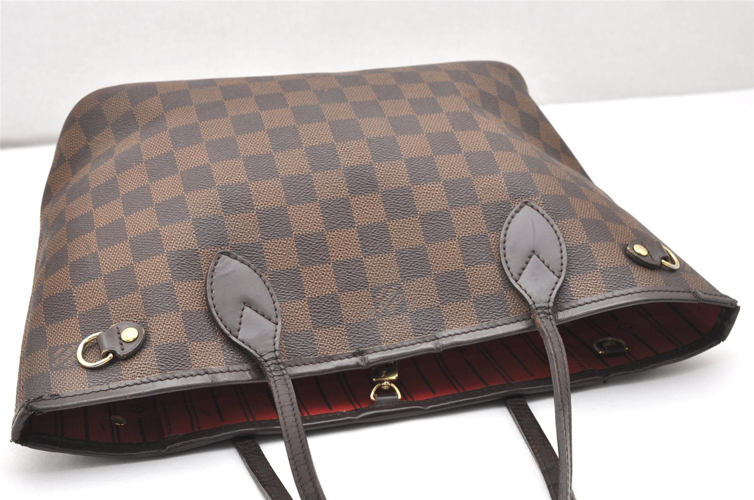 Authentic Louis Vuitton Damier Neverfull PM Shoulder Tote Bag N51109 LV 5986K