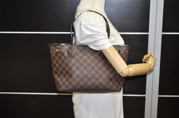 Authentic Louis Vuitton Damier Neverfull PM Shoulder Tote Bag N51109 LV 5986K