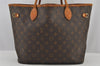 Authentic Louis Vuitton Monogram Neverfull MM Tote Bag M40156 LV Junk 6075J