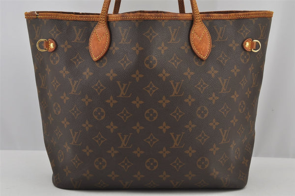 Authentic Louis Vuitton Monogram Neverfull MM Tote Bag M40156 LV Junk 6075J