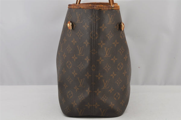 Authentic Louis Vuitton Monogram Neverfull MM Tote Bag M40156 LV Junk 6075J