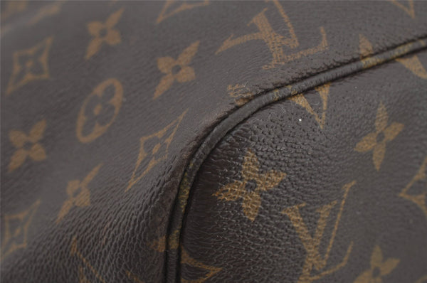 Authentic Louis Vuitton Monogram Neverfull MM Tote Bag M40156 LV Junk 6075J