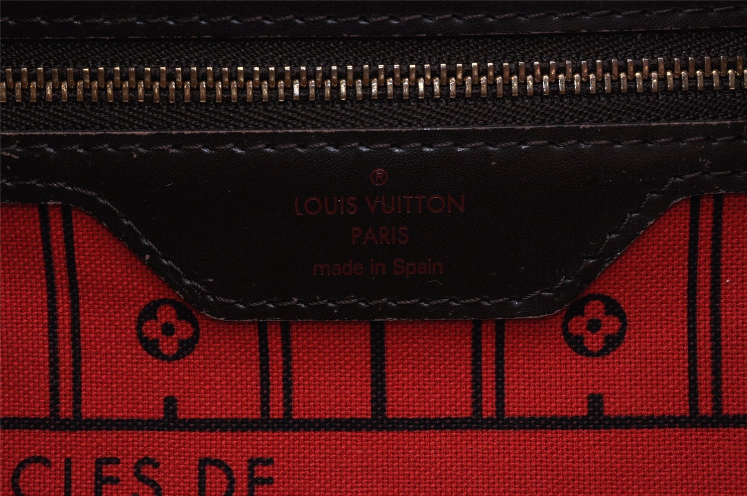 Authentic Louis Vuitton Damier Neverfull MM Shoulder Tote Bag N51105 LV 6185I