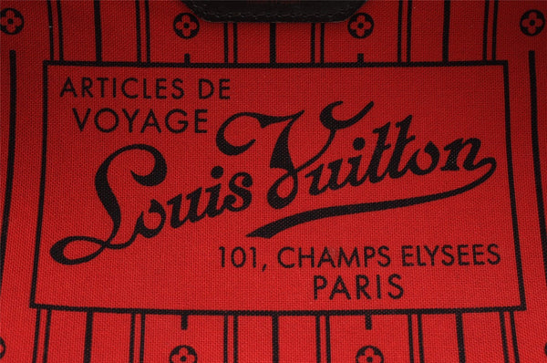 Authentic Louis Vuitton Damier Neverfull MM Shoulder Tote Bag N51105 LV 6185I