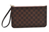 Auth Louis Vuitton Damier Neverfull Pouch Purse Clutch Rose Ballerine Pink 6247J