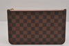 Auth Louis Vuitton Damier Neverfull Pouch Purse Clutch Rose Ballerine Pink 6247J