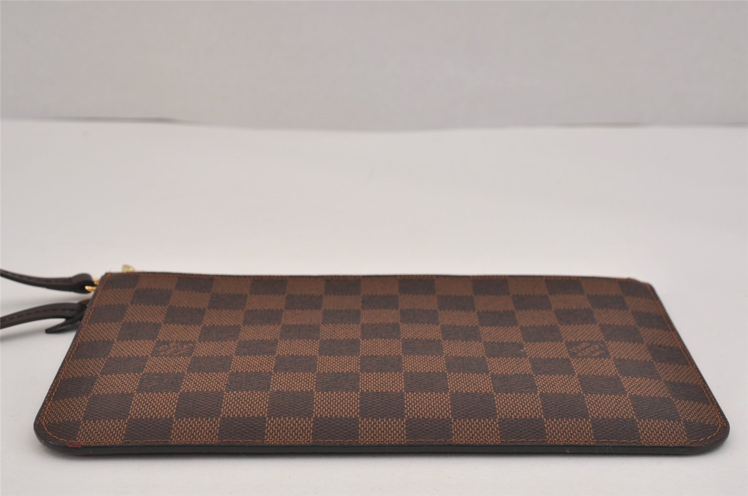 Auth Louis Vuitton Damier Neverfull Pouch Purse Clutch Rose Ballerine Pink 6247J