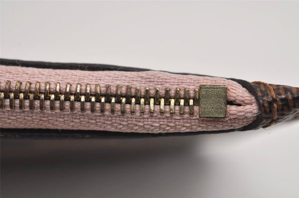 Auth Louis Vuitton Damier Neverfull Pouch Purse Clutch Rose Ballerine Pink 6247J