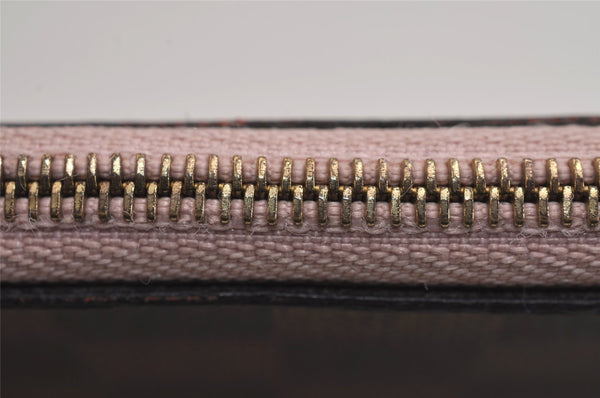 Auth Louis Vuitton Damier Neverfull Pouch Purse Clutch Rose Ballerine Pink 6247J