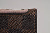 Auth Louis Vuitton Damier Neverfull Pouch Purse Clutch Rose Ballerine Pink 6247J