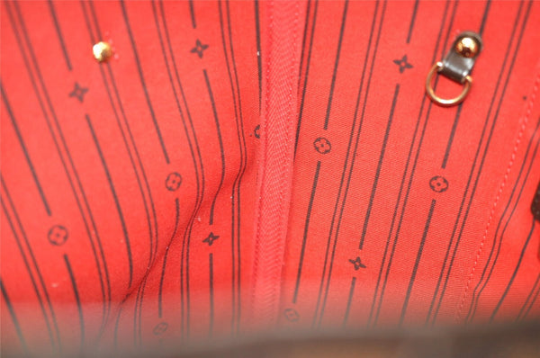 Authentic Louis Vuitton Damier Neverfull MM Shoulder Tote Bag N51105 LV 6251I