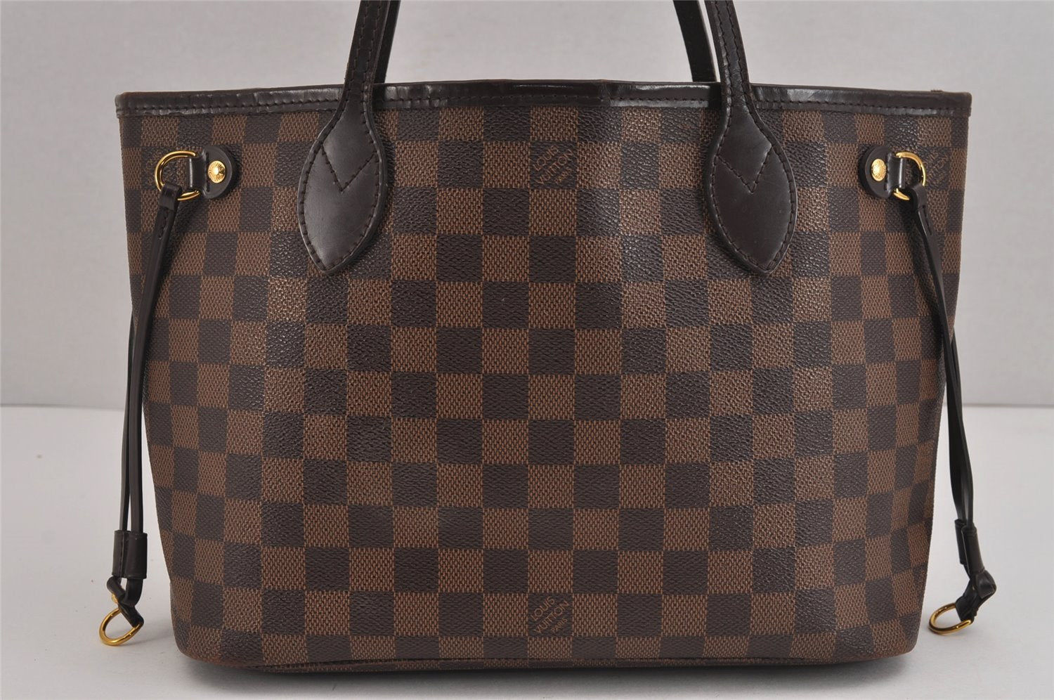 Authentic Louis Vuitton Damier Neverfull PM Shoulder Tote Bag N51109 LV 6270J