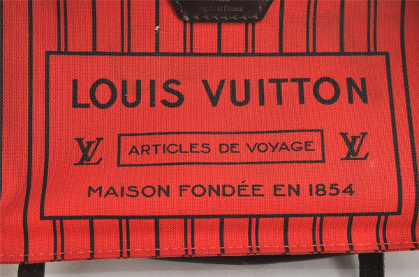 Authentic Louis Vuitton Damier Neverfull PM Shoulder Tote Bag N51109 LV 6270J