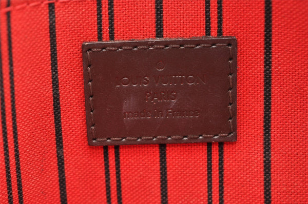 Authentic Louis Vuitton Damier Neverfull Pouch Purse Clutch Bag LV 6290I