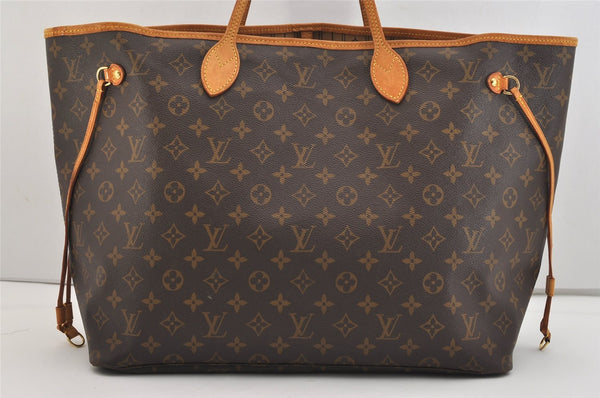 Authentic Louis Vuitton Monogram Neverfull GM Shoulder Tote Bag M40157 LV 6308J