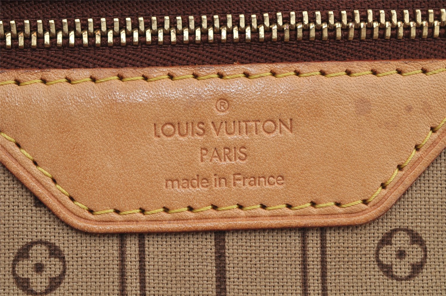 Authentic Louis Vuitton Monogram Neverfull MM Shoulder Tote Bag M40156 LV 6342I