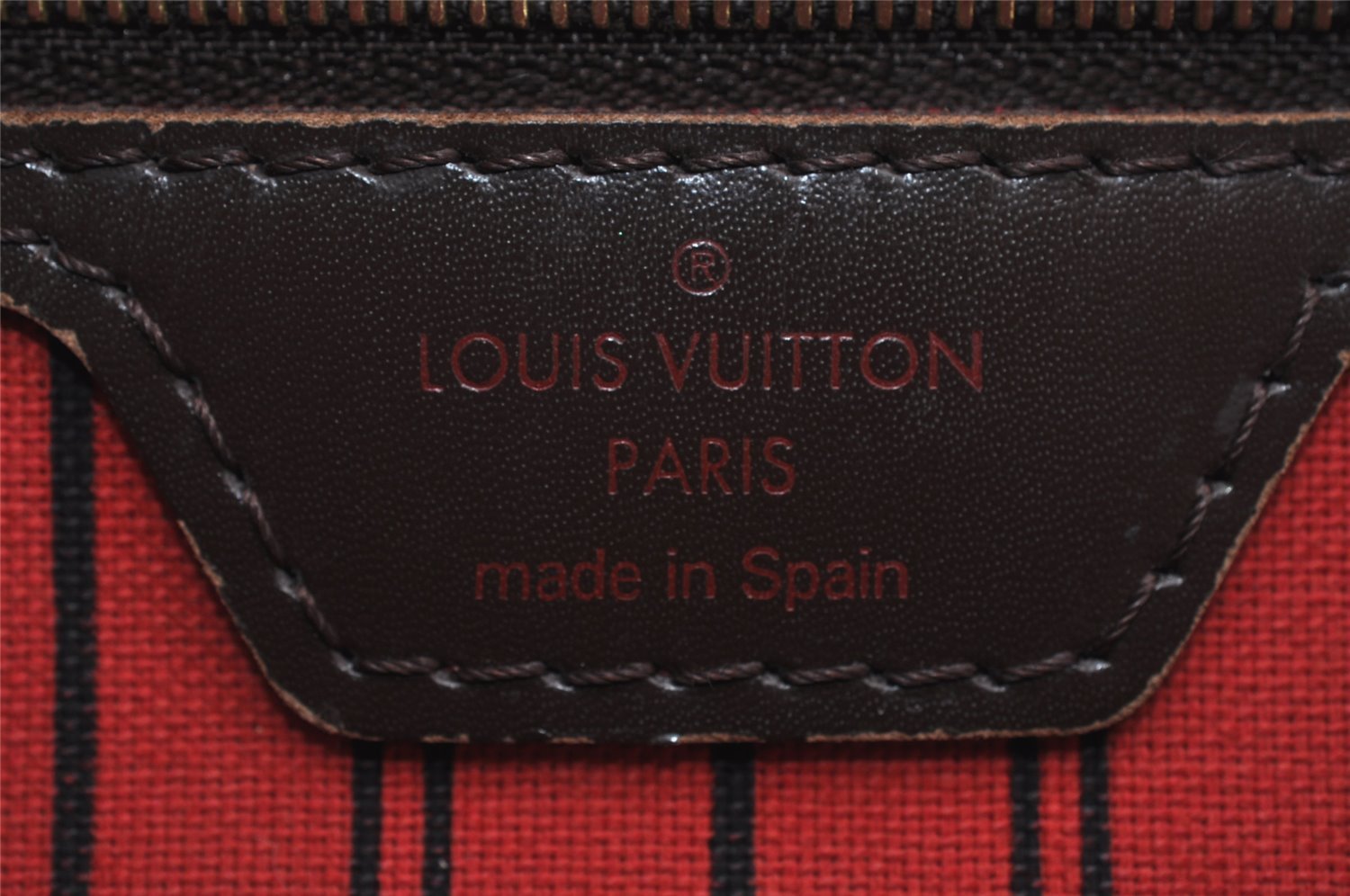 Authentic Louis Vuitton Damier Neverfull MM Shoulder Tote Bag N41358 LV 6345I