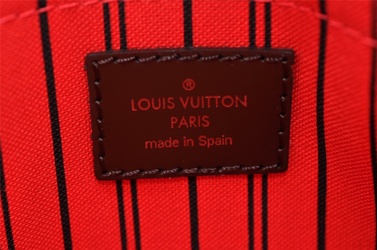 Authentic Louis Vuitton Damier Neverfull Pouch Purse Clutch Bag LV 6346I