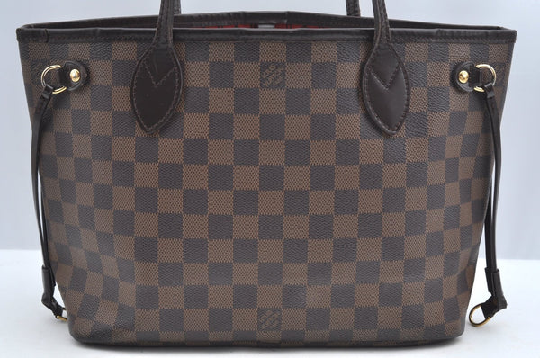 Authentic Louis Vuitton Damier Neverfull PM Shoulder Tote Bag N51109 LV 6460F
