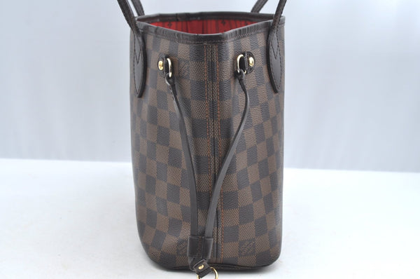 Authentic Louis Vuitton Damier Neverfull PM Shoulder Tote Bag N51109 LV 6460F