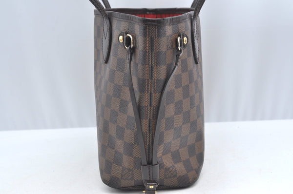 Authentic Louis Vuitton Damier Neverfull PM Shoulder Tote Bag N51109 LV 6460F