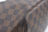 Authentic Louis Vuitton Damier Neverfull PM Shoulder Tote Bag N51109 LV 6460F