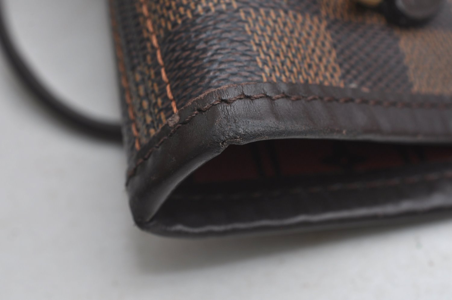 Authentic Louis Vuitton Damier Neverfull PM Shoulder Tote Bag N51109 LV 6460F