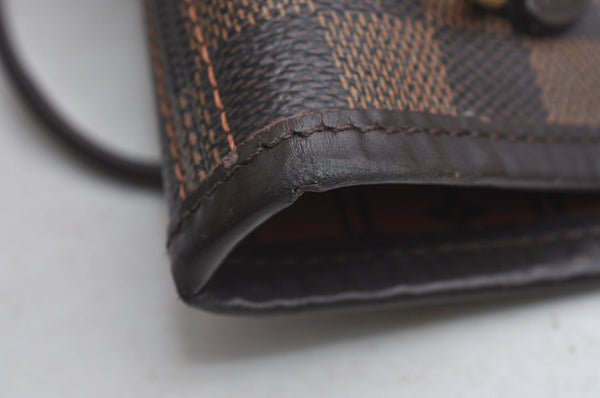 Authentic Louis Vuitton Damier Neverfull PM Shoulder Tote Bag N51109 LV 6460F